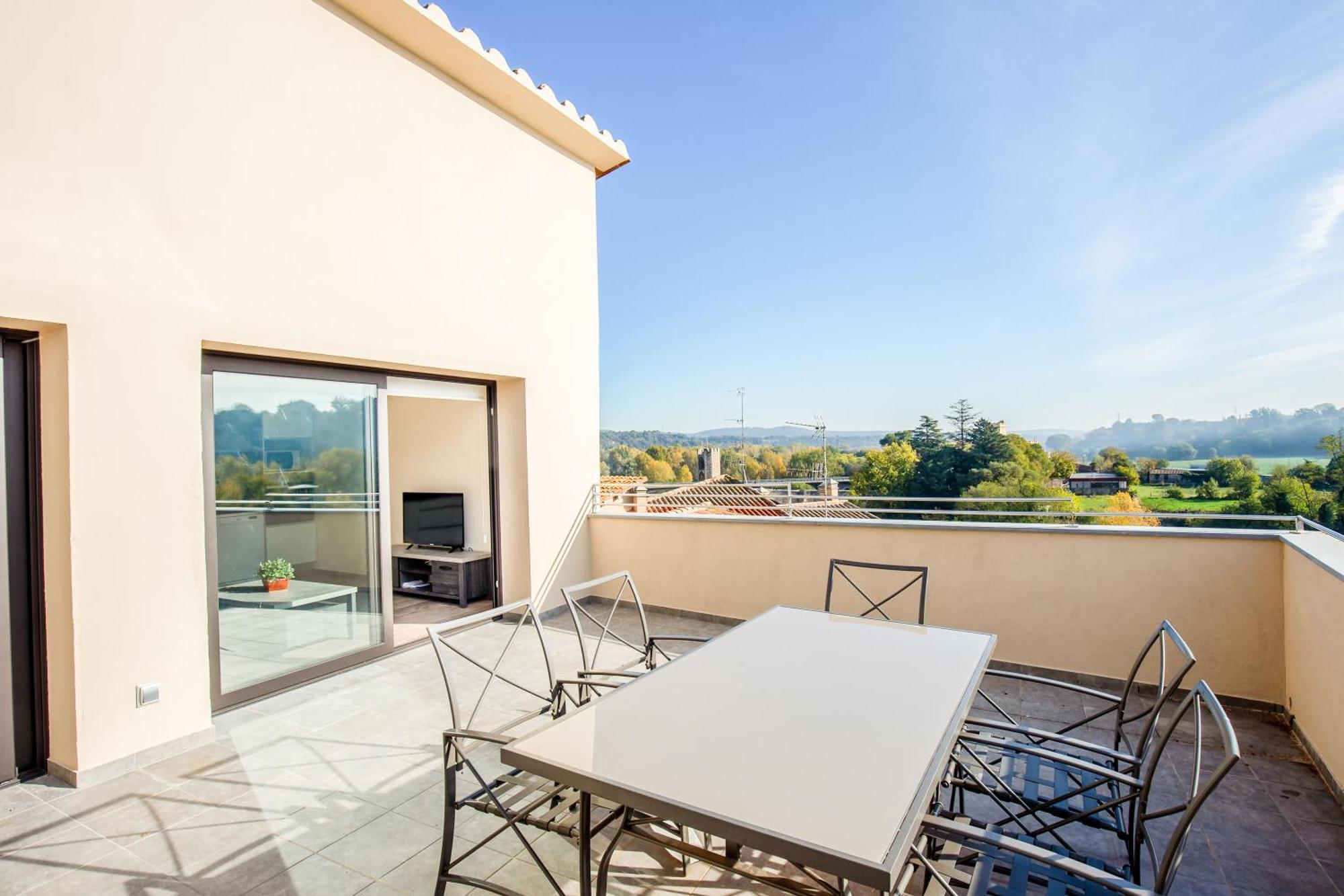 Can Cintet 3 Apartamento Con Terraza En Besalú Zewnętrze zdjęcie
